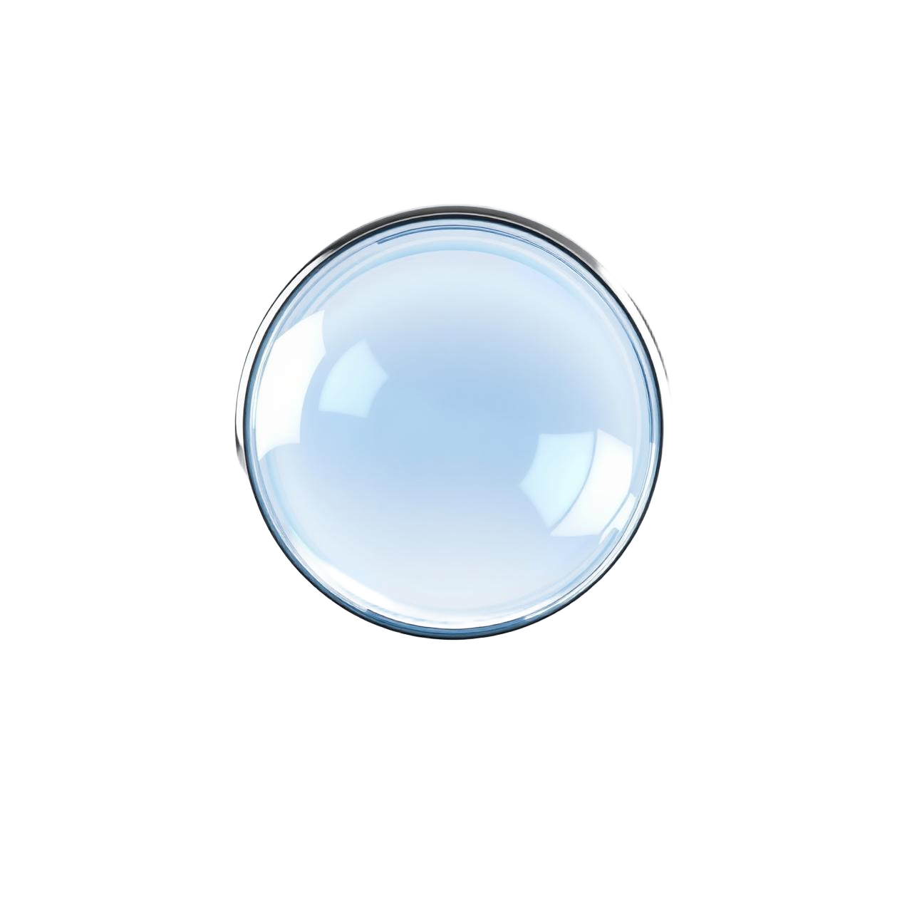 3D abstract glass orb representing digital transformation